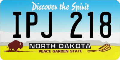 ND license plate IPJ218