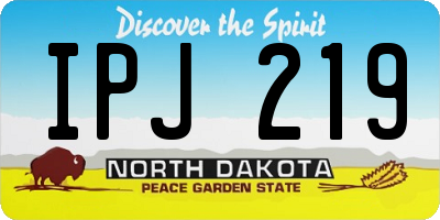 ND license plate IPJ219