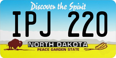 ND license plate IPJ220