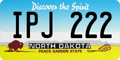 ND license plate IPJ222