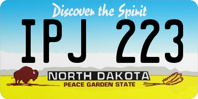 ND license plate IPJ223