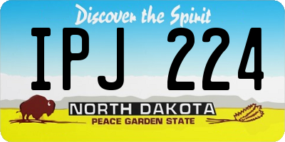 ND license plate IPJ224
