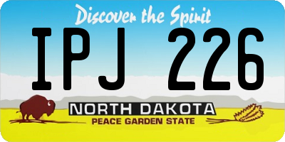 ND license plate IPJ226