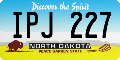 ND license plate IPJ227