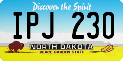 ND license plate IPJ230