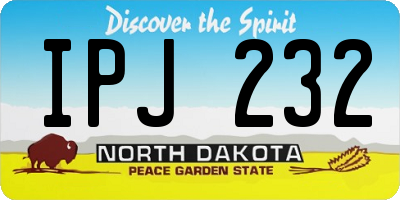 ND license plate IPJ232