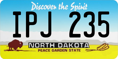 ND license plate IPJ235