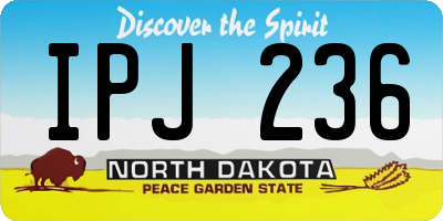 ND license plate IPJ236