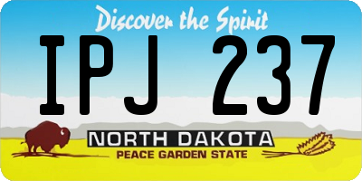 ND license plate IPJ237