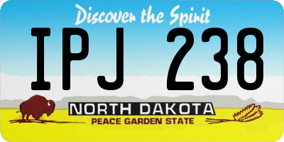 ND license plate IPJ238