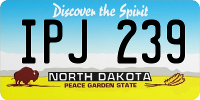 ND license plate IPJ239
