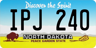 ND license plate IPJ240