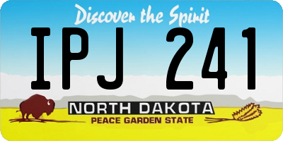 ND license plate IPJ241