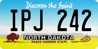 ND license plate IPJ242