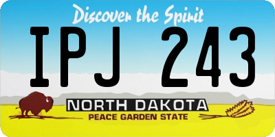 ND license plate IPJ243