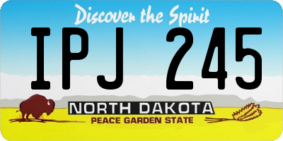 ND license plate IPJ245