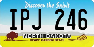 ND license plate IPJ246