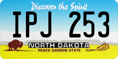 ND license plate IPJ253