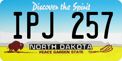 ND license plate IPJ257