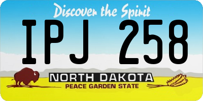 ND license plate IPJ258