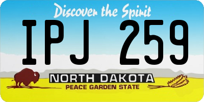 ND license plate IPJ259