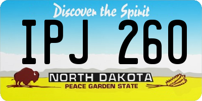 ND license plate IPJ260