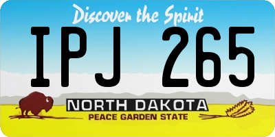 ND license plate IPJ265