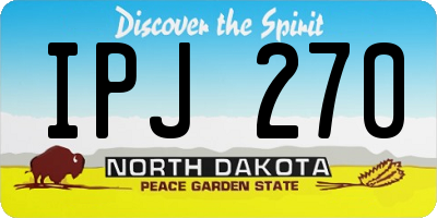 ND license plate IPJ270