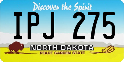 ND license plate IPJ275