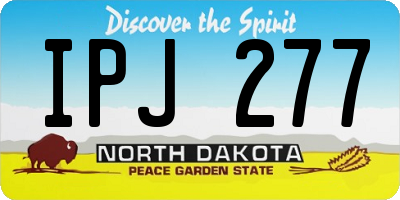 ND license plate IPJ277
