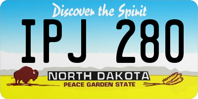 ND license plate IPJ280