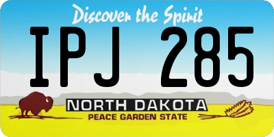 ND license plate IPJ285