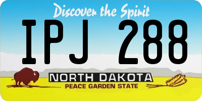 ND license plate IPJ288