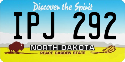 ND license plate IPJ292