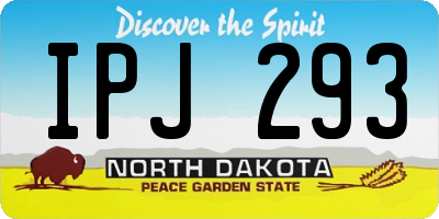 ND license plate IPJ293