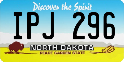 ND license plate IPJ296