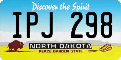 ND license plate IPJ298