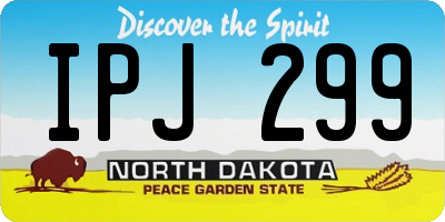 ND license plate IPJ299