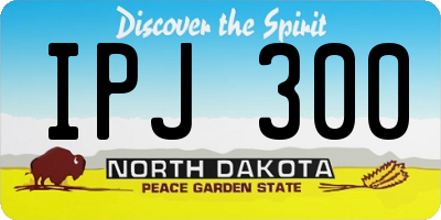 ND license plate IPJ300