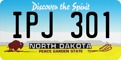 ND license plate IPJ301