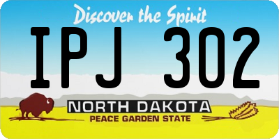 ND license plate IPJ302