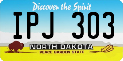 ND license plate IPJ303