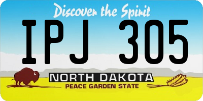ND license plate IPJ305