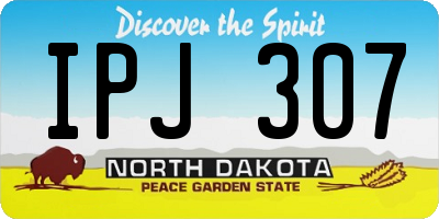 ND license plate IPJ307