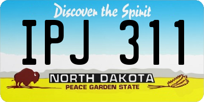 ND license plate IPJ311