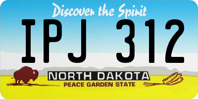 ND license plate IPJ312