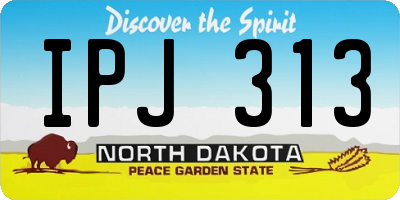 ND license plate IPJ313