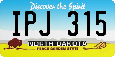 ND license plate IPJ315