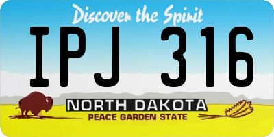 ND license plate IPJ316
