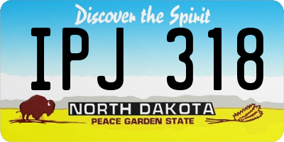 ND license plate IPJ318